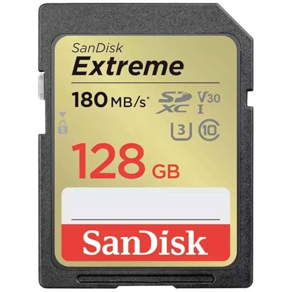 SanDisk Extreme SD UHS I 128GB Card for 4K Video for DSLR and Mirrorless Cameras 180MB/s Read & 90MB/s Write - Image 2